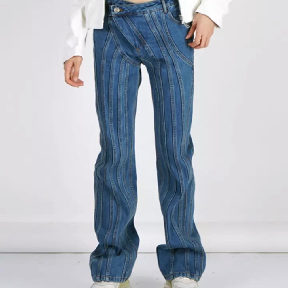 Crossover Stripped Jeans